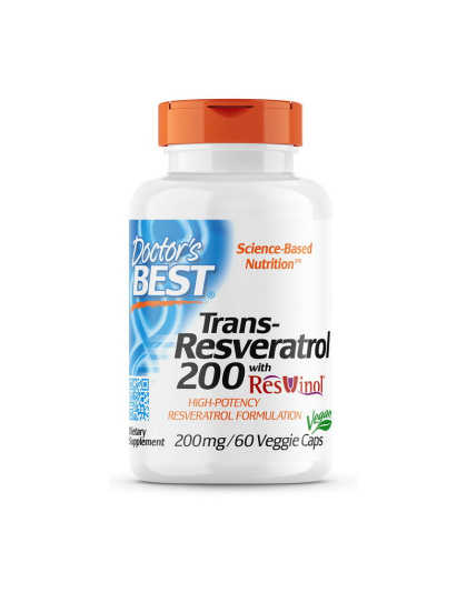Doctor's BEST Trans-Resveratrol 200 mg with Reswinol (60 veg caps)