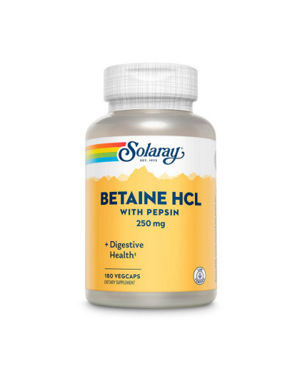 Solaray Betaine HCL with pepsin 250 mg (180 veg caps)