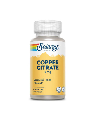 Solaray Copper Citrate 2 mg (60 veg caps)