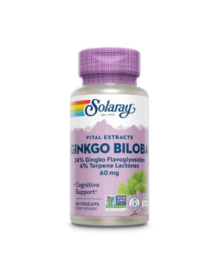 Solaray Ginkgo Biloba Leaf Extract (60 veg caps)