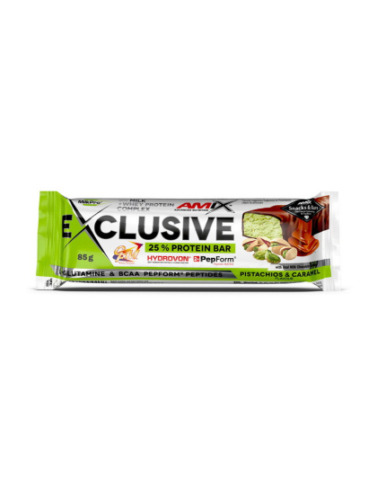 AMIX Exclusive Protein Bar 25% (85 g, pistachios & caramel)