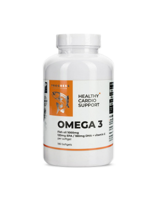 Progress Nutrition Omega 3 + Vitamin E (180 softgels)