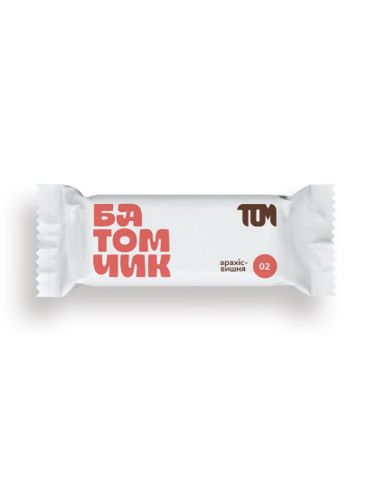 TOM peanut butter Батомчик арахіс-вишня (45 g)