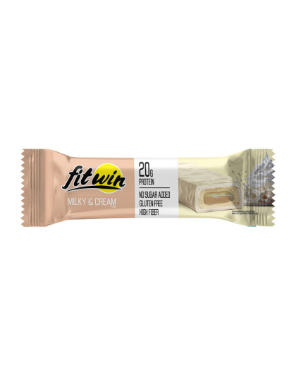 FitWin Fitwin Bar No Sugar Added (60 g, milky & cream)
