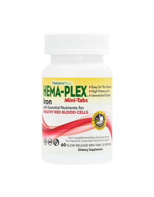 Natures Plus Hema-Plex Iron (60 slow-release mini-tabs)