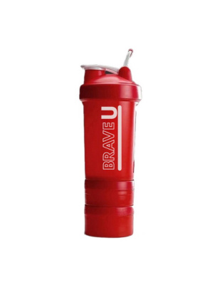 Brave U Shaker 3 in 1 (450 ml, red)