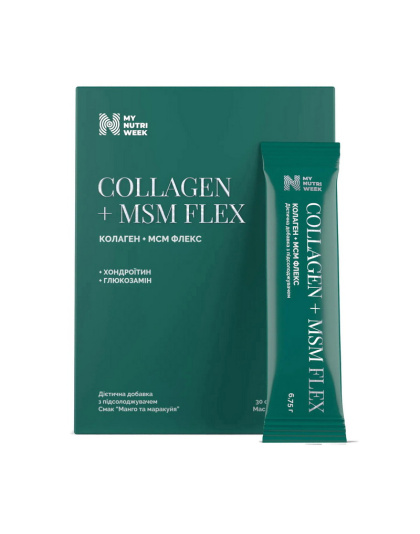 My Nutri Week Collagen + MSM Flex (30 sachet, mango passion fruit)