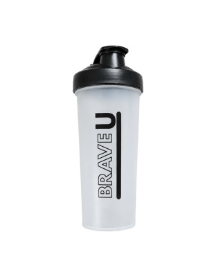 Brave U Shaker With Metal Ball (600 ml, transporent)