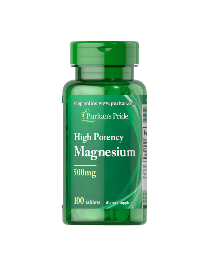 Puritan's Pride Magnesium 500 mg High Potency (100 tablets)