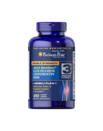 Puritan's Pride Double Strength Glucosamine, Chondroitin & MSM (480 caplets)