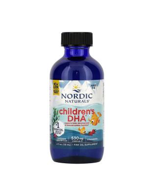 Nordic Naturals Children's DHA 530 mg Omega-3 (119 ml, natural strawberry)