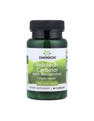 Swanson Indole-3-Carbinol with Resveratrol 200 mg (60 caps)